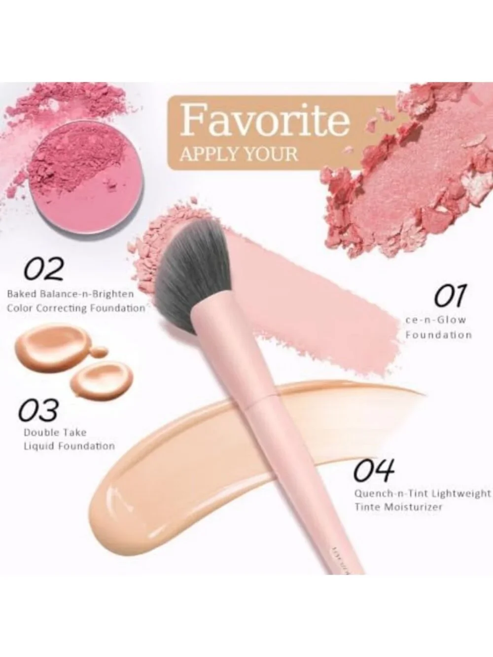 12-Piece Pink Makeup Brush Set with Case | Professional Quality, Soft Bristles